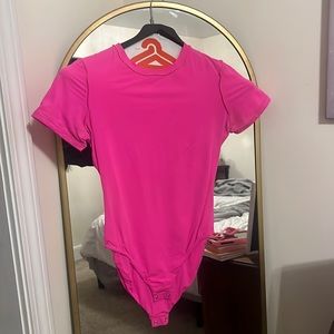 Skims hot pink body suit size medium.